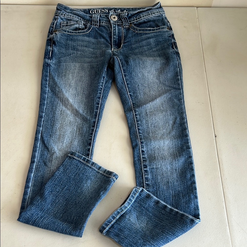 Guess Blue Straight Leg Jeans - girls size 10 -  Classic Style